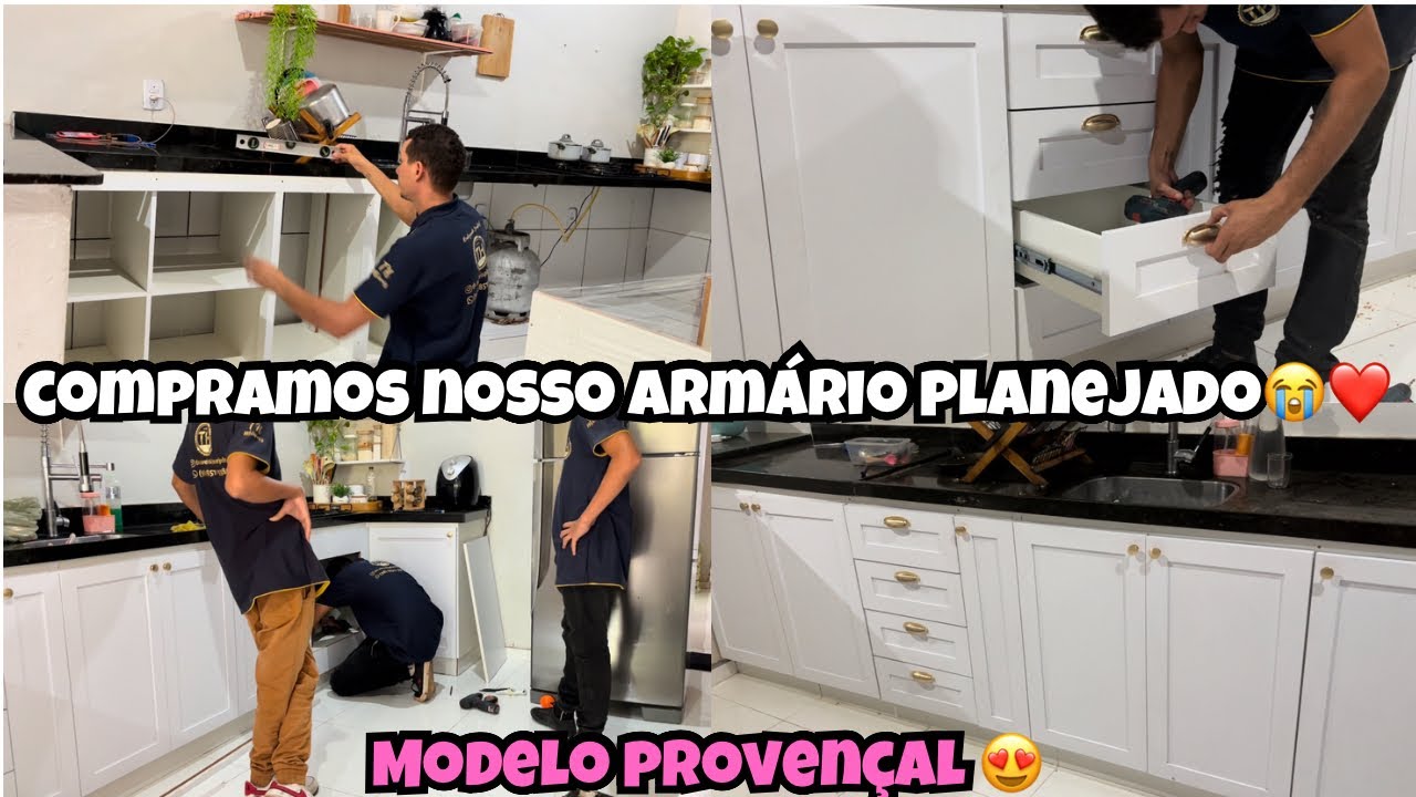 COMPRAMOS NOSSO ARMÁRIO PLANEJADO DA COZINHA 😭❤️ ARMÁRIO PROVENÇAL| FICOU LINDO 😍