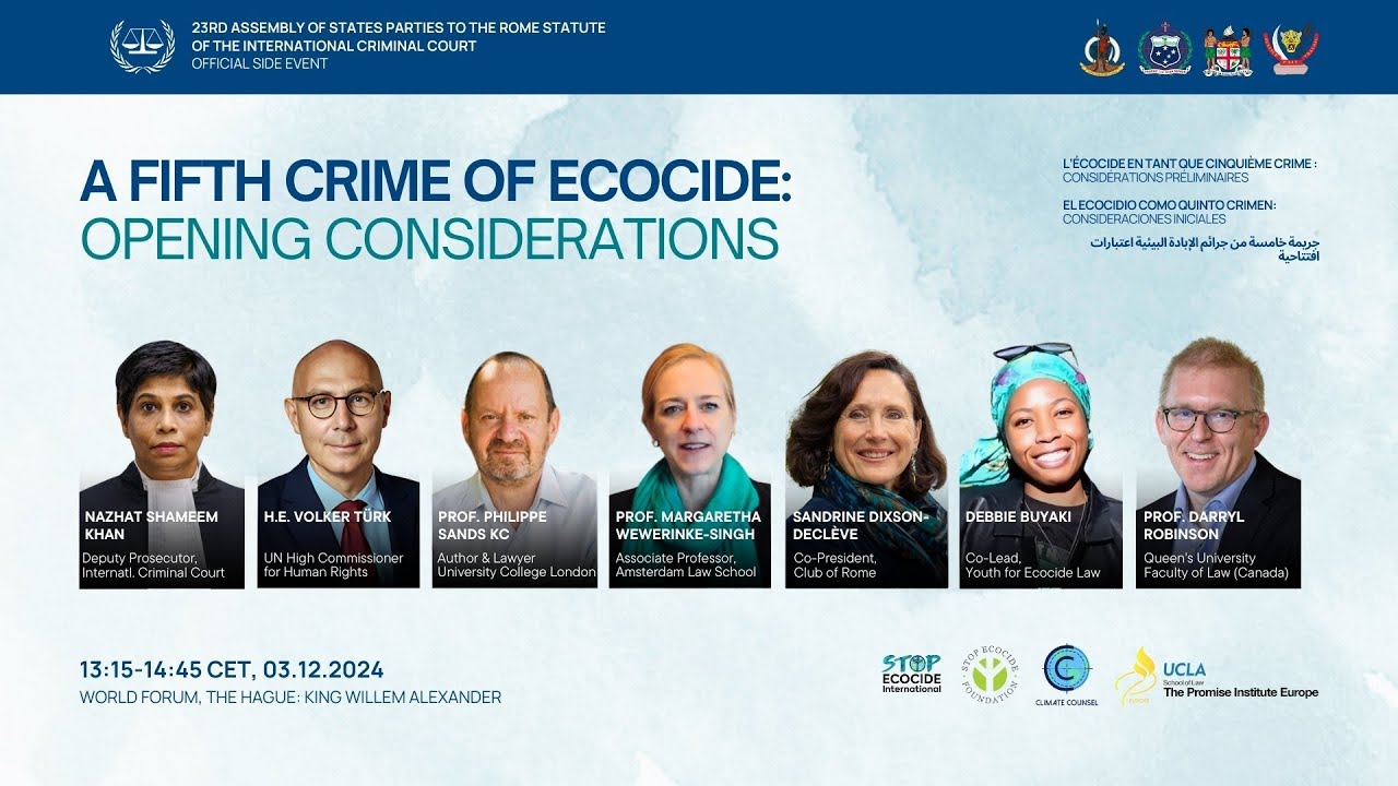 A Fifth Crime of Ecocide: Opening Considerations