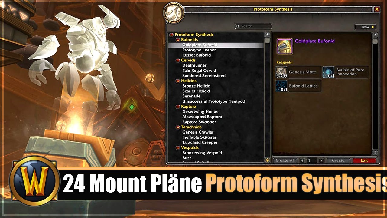 Protoform Synthesis: Alle 24 Mount Pläne