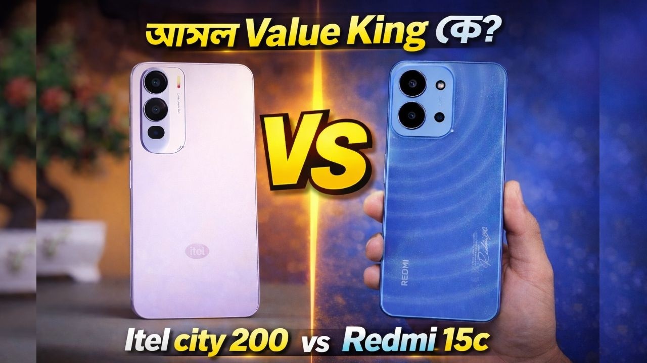 itel City 200 vs Redmi 15C 4G 🔥 6000mAh vs 5200mAh! আসল Value King কে? #itelCity200