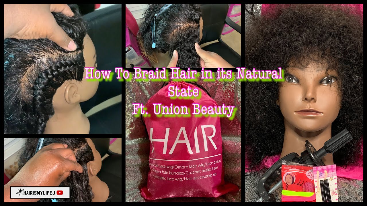 How To| Braid Hair in its Curly State Ft. Union Beauty