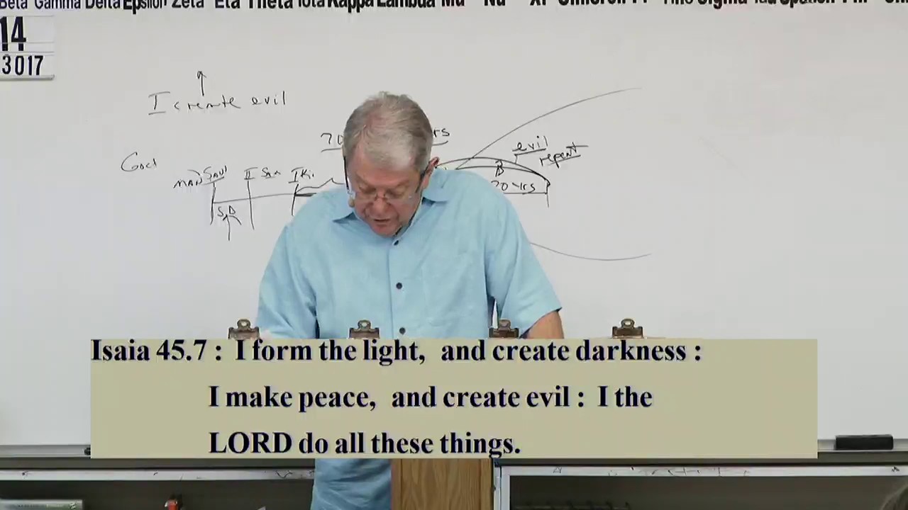 #3714 Predestination:  God Is Creating All The Evil To Cause His Children To Behave And Do Right