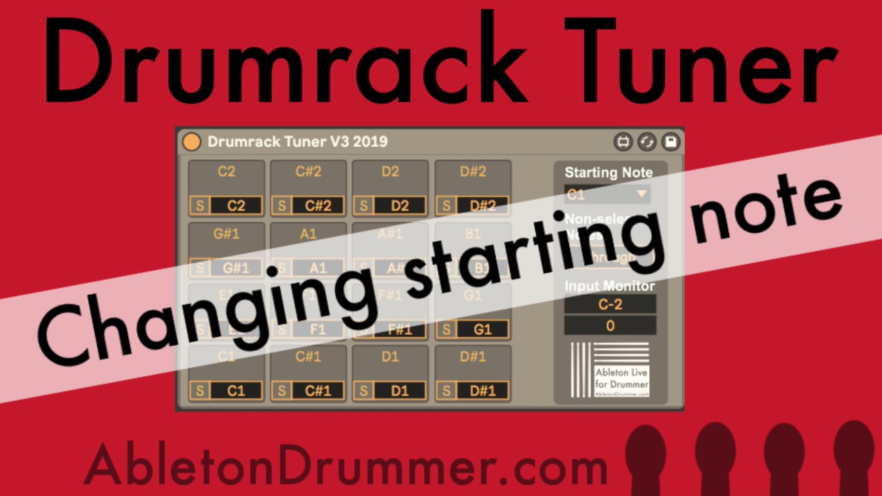 Drumrack Tuner Tutorial Part 2 Changing Starting Note   Ableton Drummer