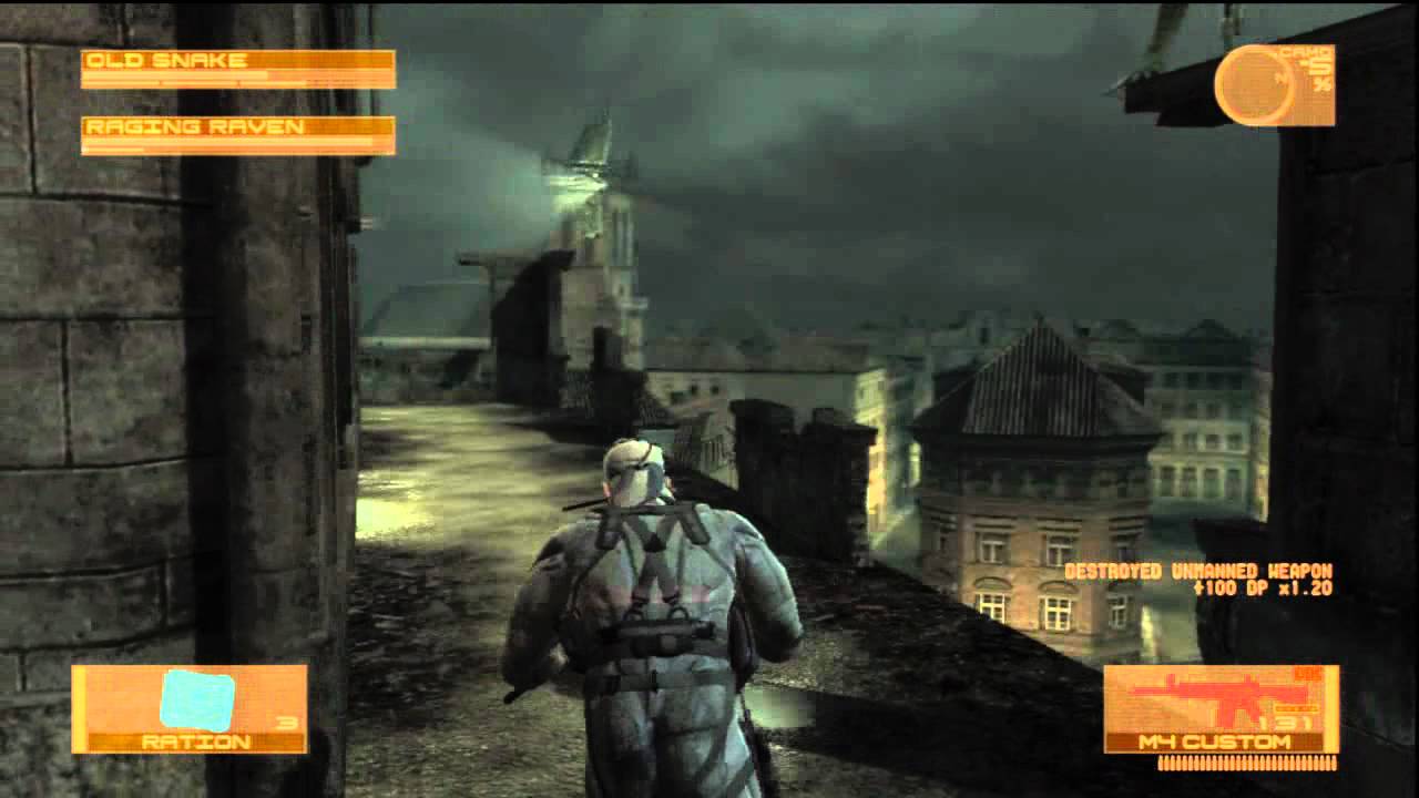 Metal Gear Solid 4 - Act 3: Third Sun Raging Raven Battle HD Gameplay Playstation 3