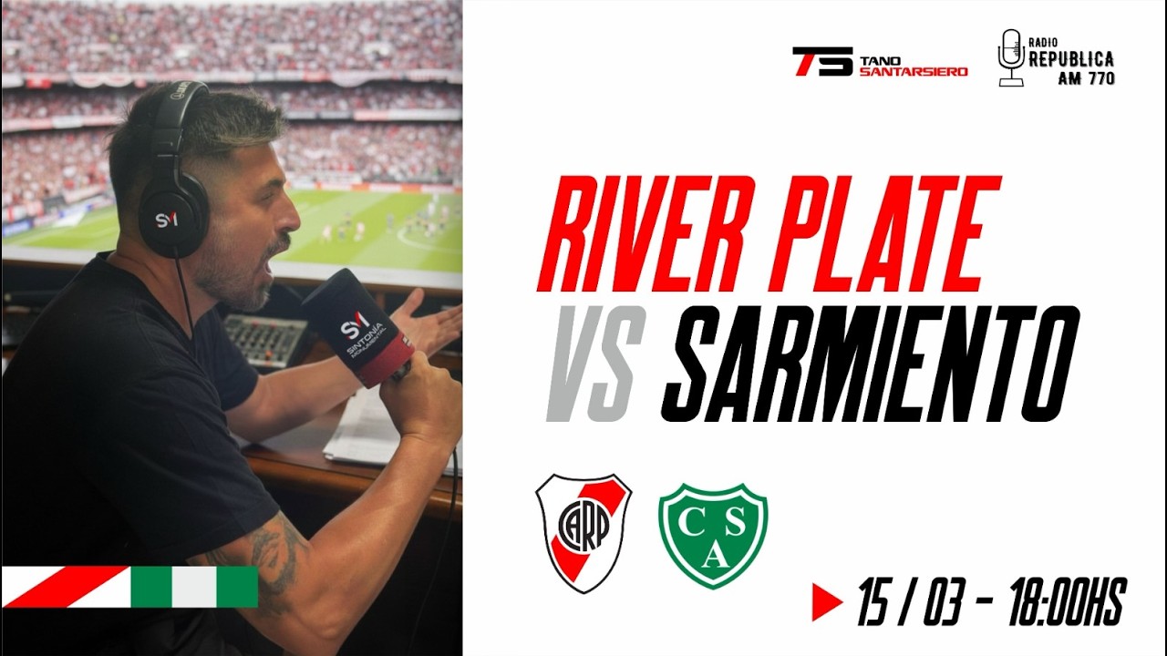 RIVER PLATE VS SARMIENTO - NARRACION EN VIVO - TORNEO APERTURA - FECHA 11