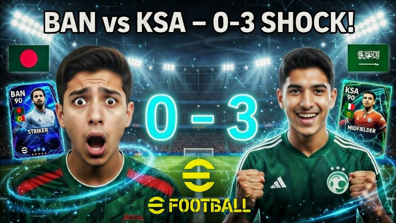 BAN vs KSA – 0-3 SHOCK! | eFootball Bangladesh Crushed by Saudi Arabia