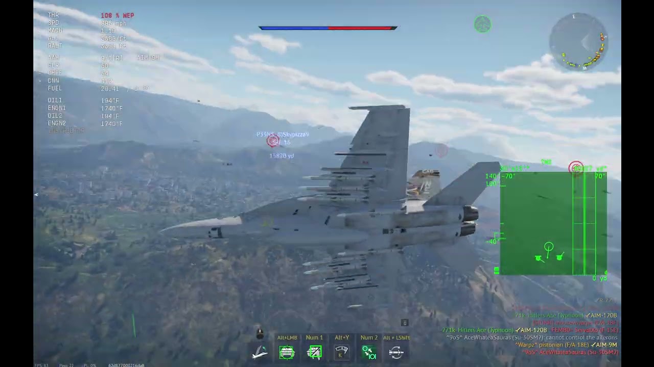 Uncut Raw USA F/A-18 E (14.3) ARB Gameplay