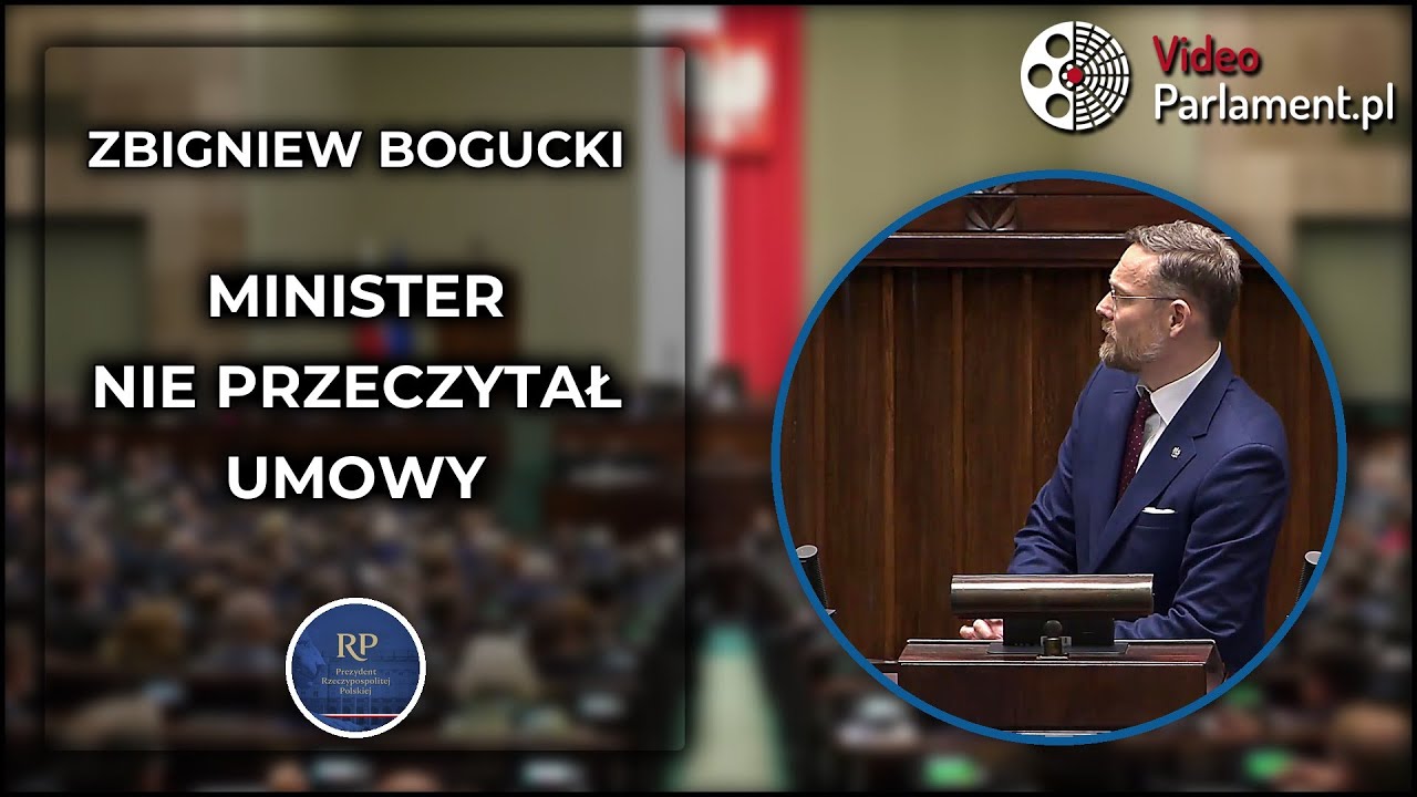 Zbigniew Bogucki atakuje ministra: 'Nie przeczytał pan umowy'