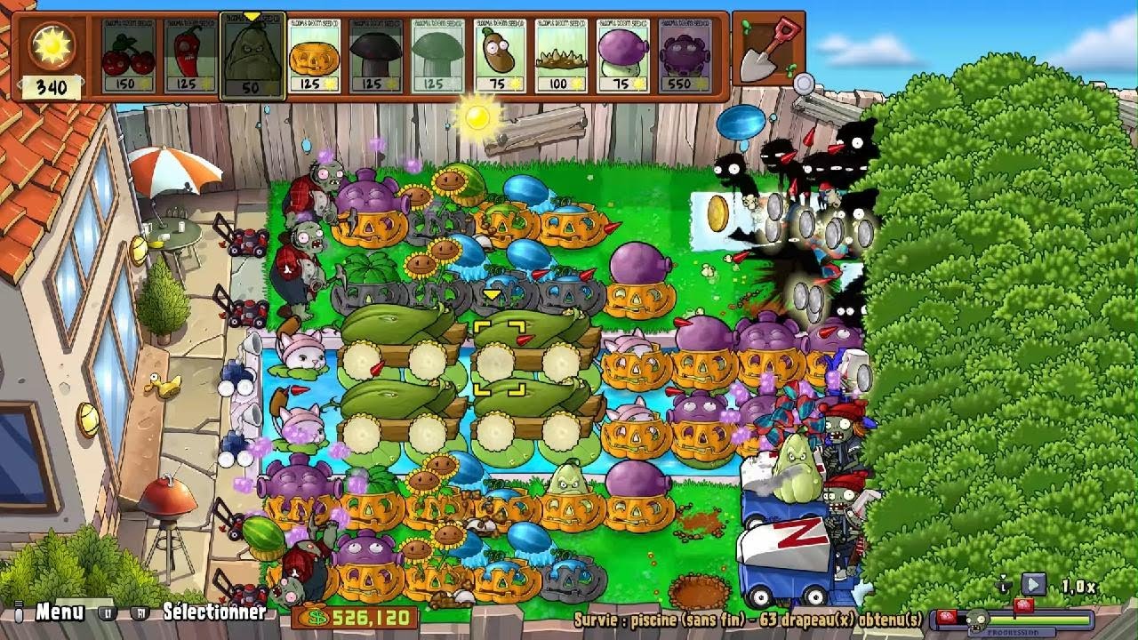 PvZ Replanted, Mamie fait de la résistance 😂 68 drapeaux toujours debout !!!