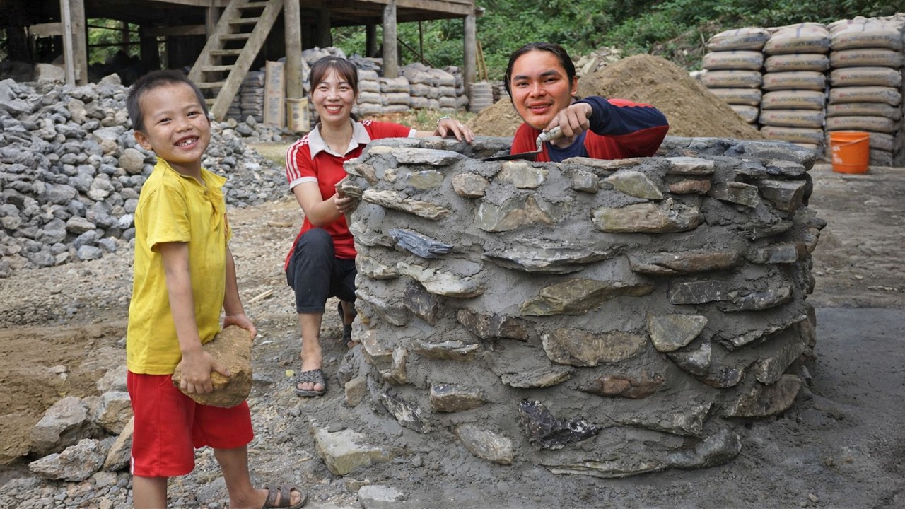 Constructing a Traditional Stone Well Using Large Boulders - Rural Building Skills | SURVIVAL ALONE