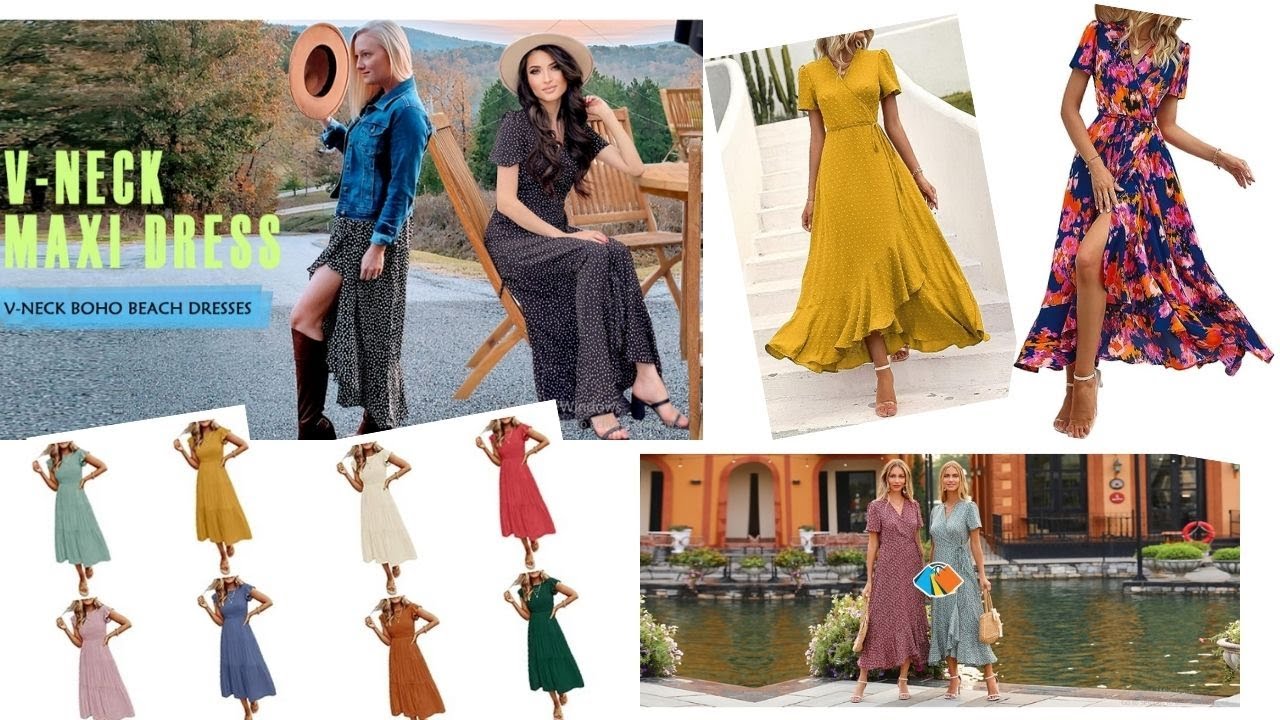 Amazon Women's Summer Midi Dress and Long Maxi Dresses | Short Sleeve