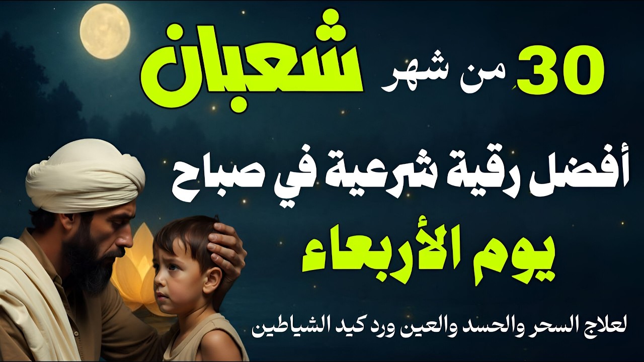 أفضل رقية شرعية في صباح يوم الأربعاء 30 من شهر شعبان لعلاج الحسد والسحر والعين وتحصين البيت والأولاد