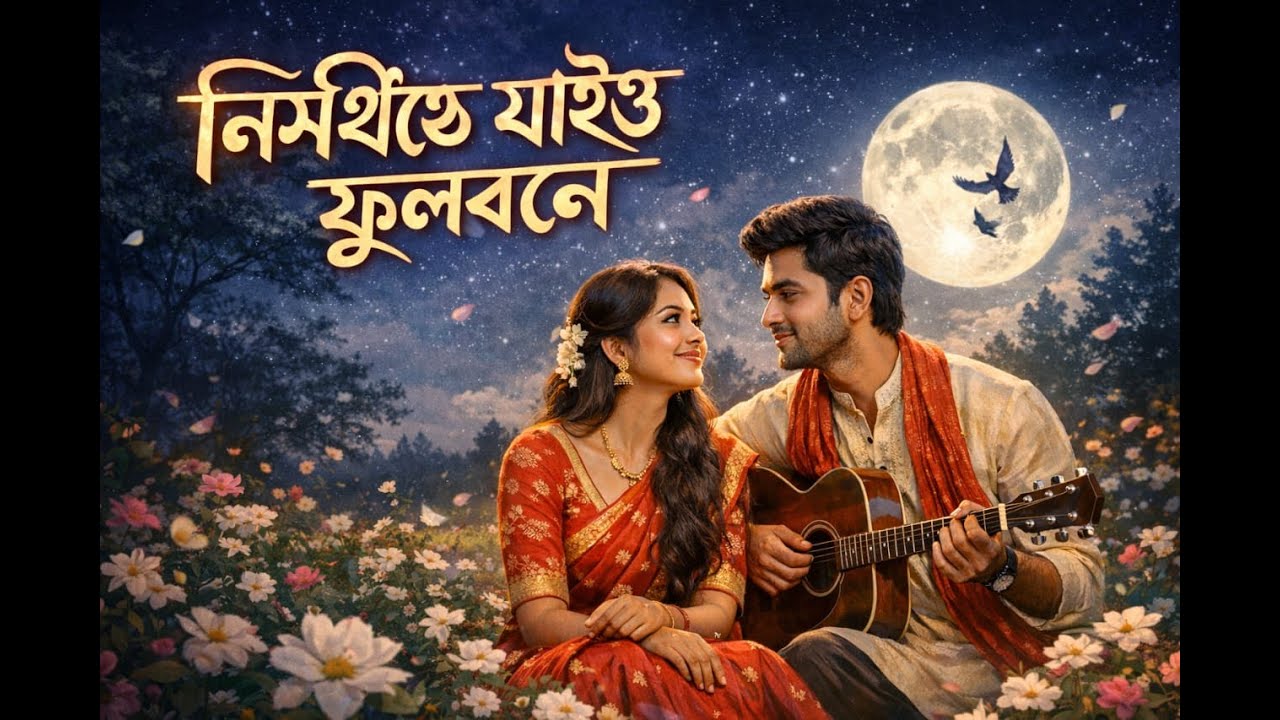 Nishithe Jaiyo নিশীথে যাইও ফুলবনে | Bangla Folk Romantic Duet | Bengali Cover Song | Suno AI