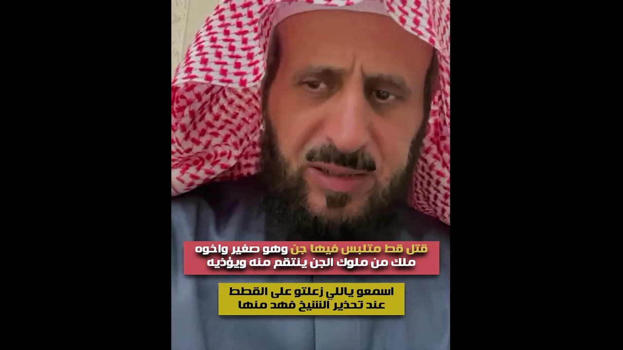 قتل قط متلبس فيها جن وهو صغير واخوه ملك من ملوك الجن ينتقم منه ويؤذيه😱فهد القرني يتاثر ويتضايق
