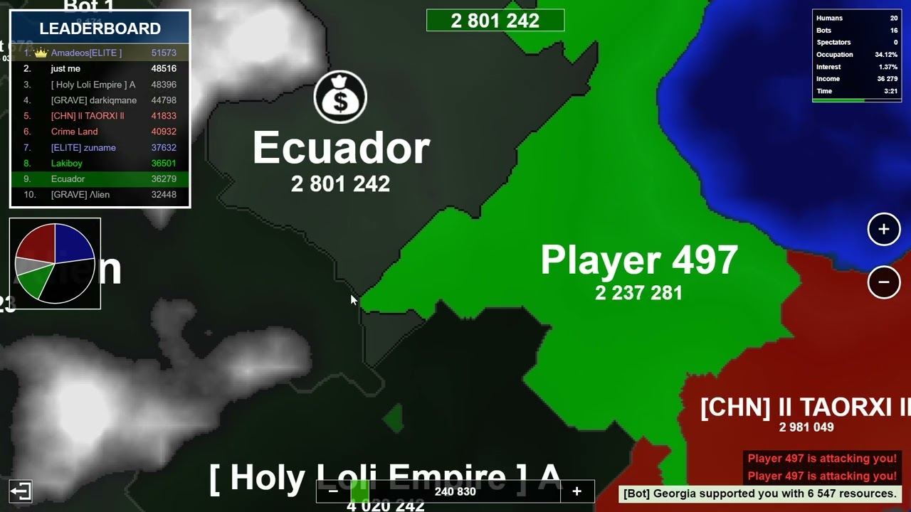Strength In Numbers! Territory Games io - Territorial IO