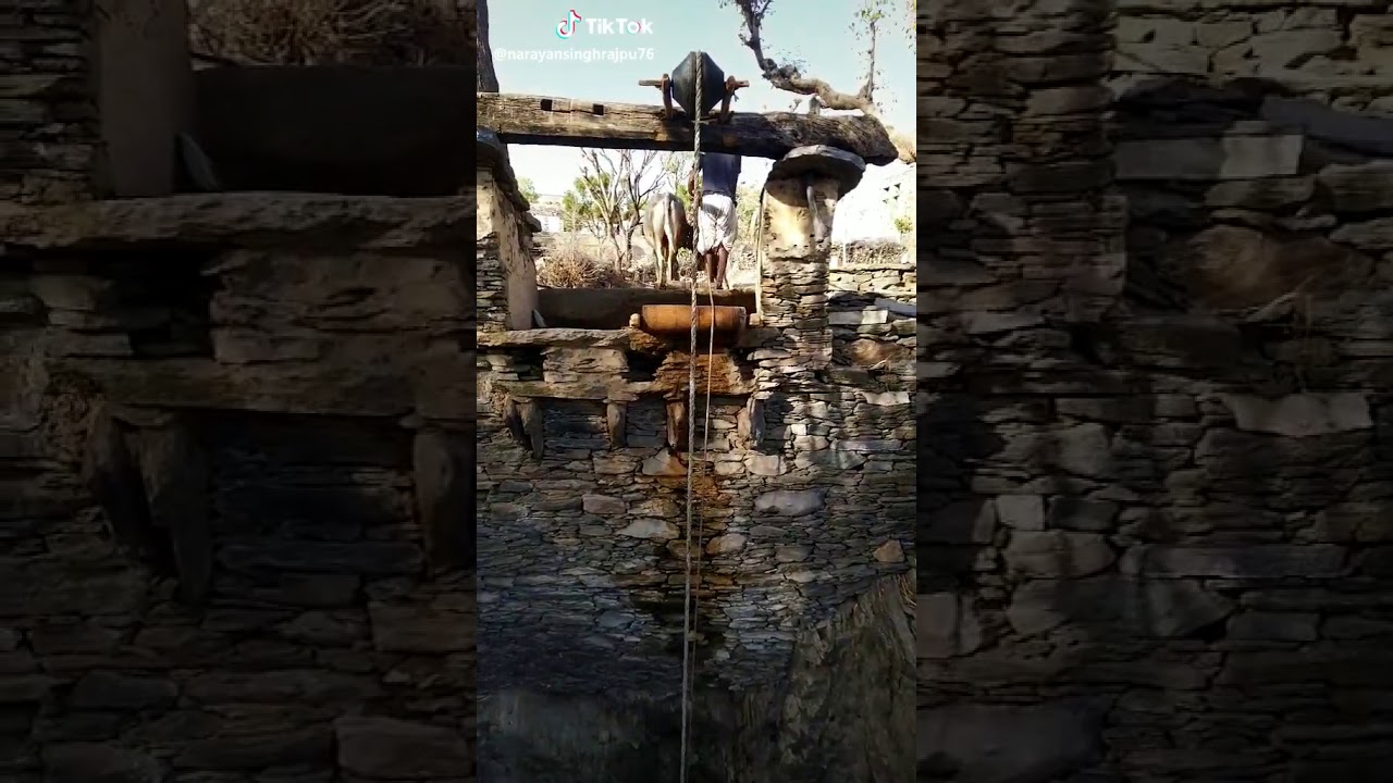 Traditional Water supply technique in olden days #village #farming #oldtradition #maharashtra