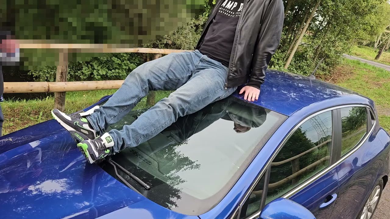The Meeting 6 - 5 - Alex having fun on my car in Nike Airmax - POV 2