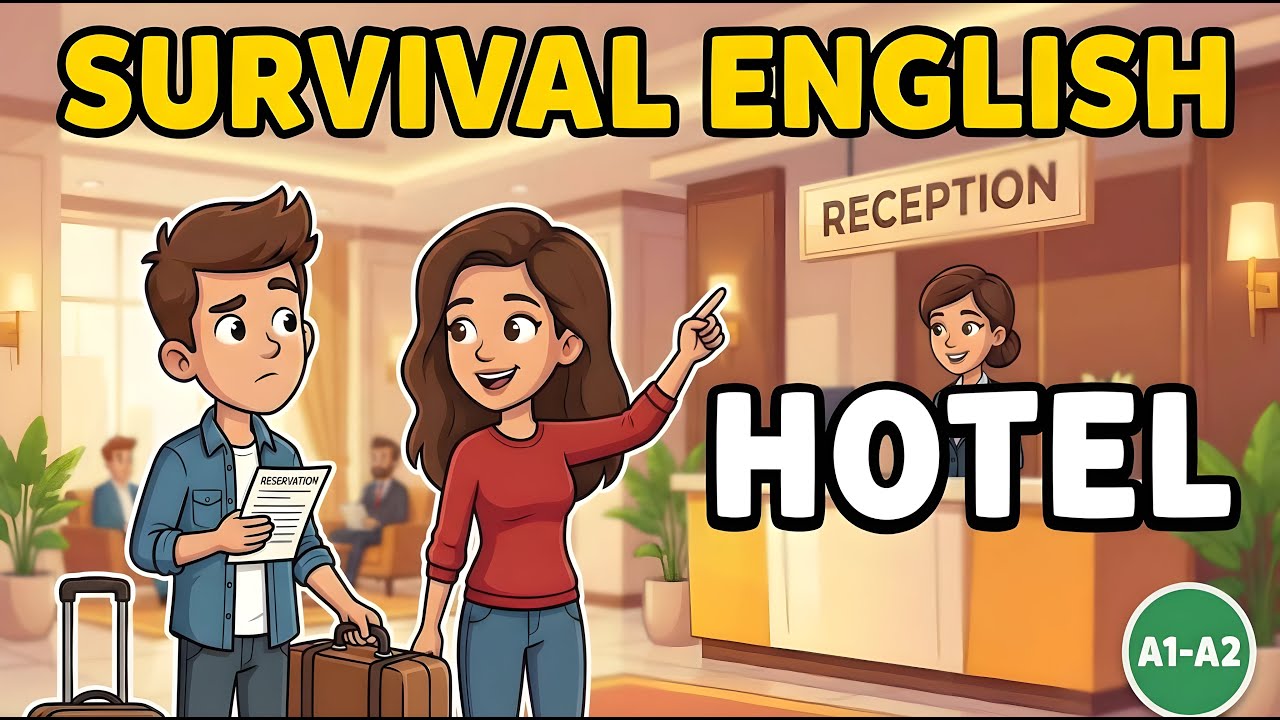Learn English Conversation at the Hotel | Easy English Podcast