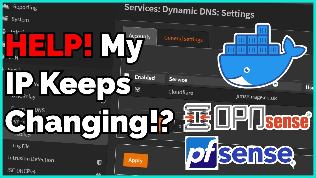 Динамический DNS: pfSense, OPNSense, Docker, Bash