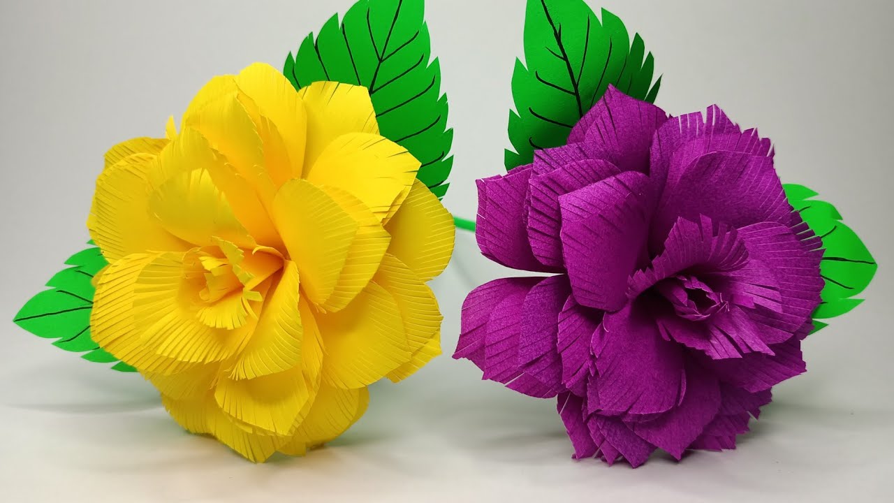 Beautiful Flower Making With Paper / How To Make Flowers With Paper / Easy Craft Ideas