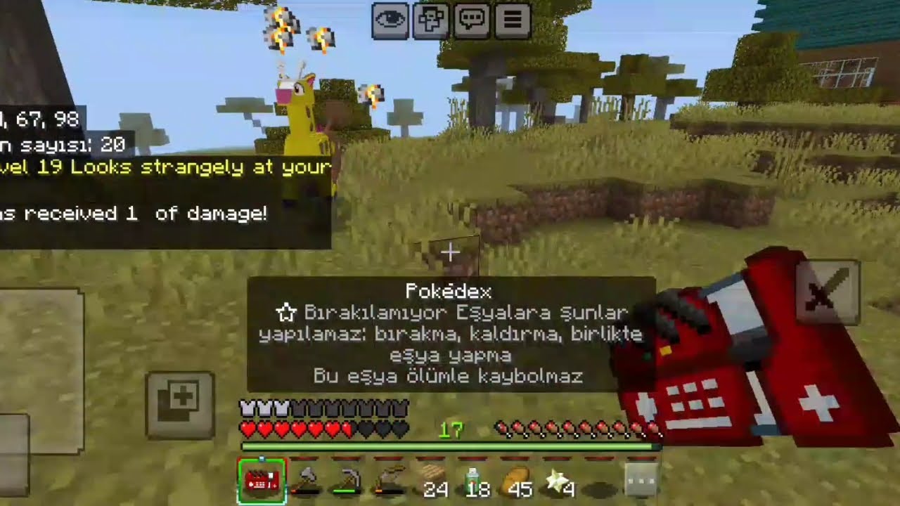 @minecraft Pokemon serisi yeni bir pokemon'u geçtim