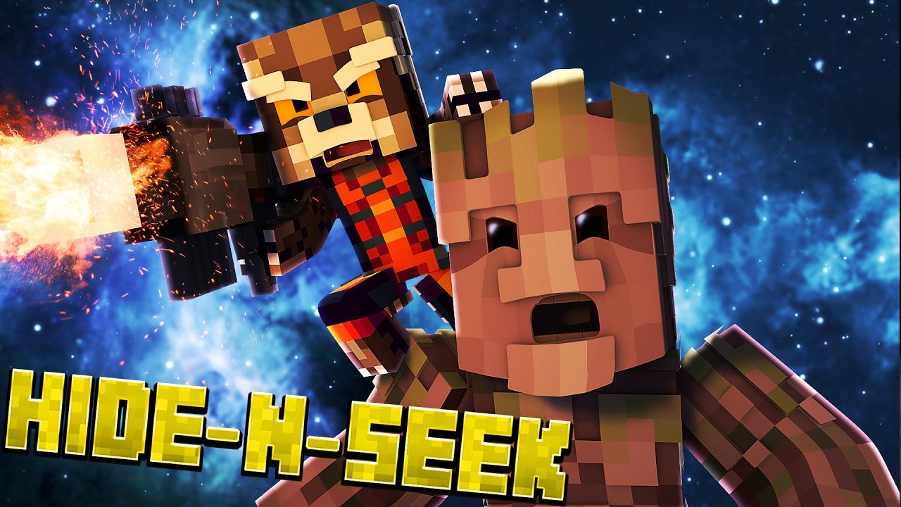 ROCKET RACCOON! Minecraft Guardians of the Galaxy HIDE N SEEK