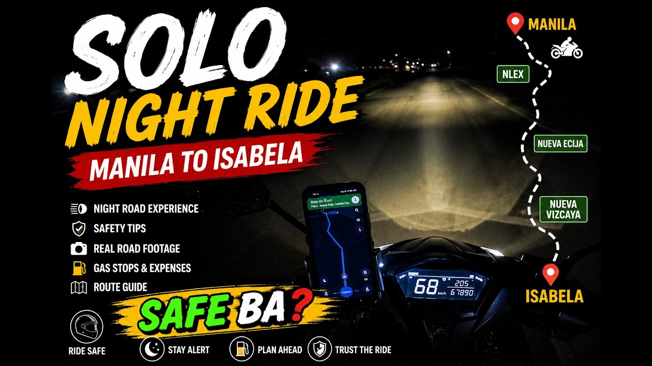 SOLO NIGHT RIDE | MANILA TO ISABELA | HONDA CLICK 125i V2 | Motosafe VLOGS
