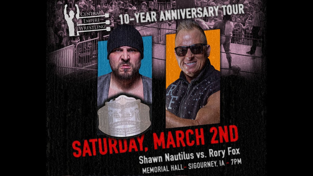 Central Empire Wrestling - Shawn Nautilus vs. Rory Fox  - 3/2/19