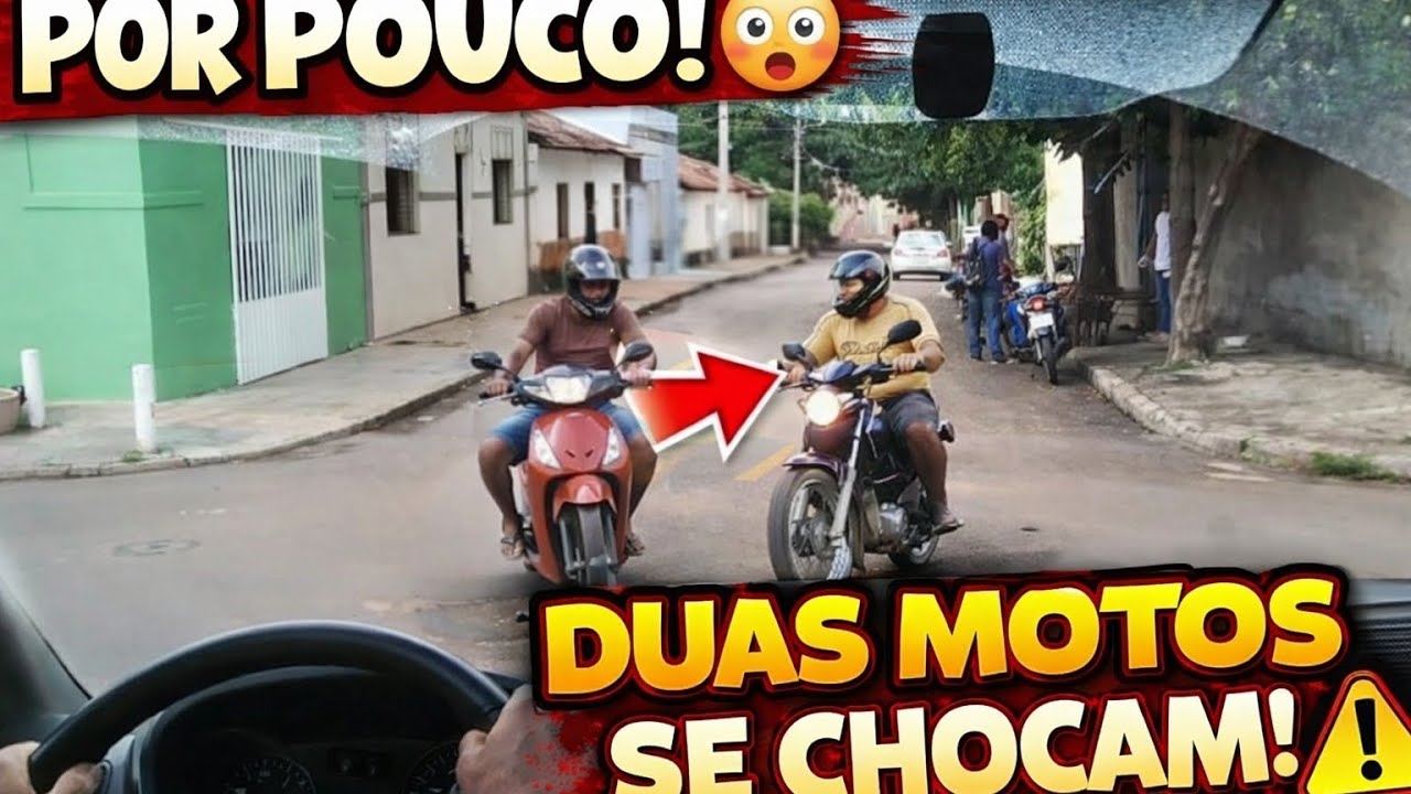 😳 POR POUCO! Moto quase bate na minha frente