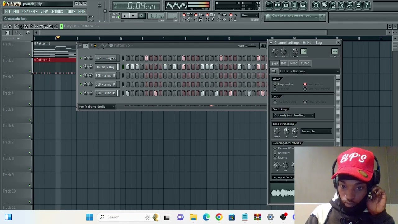 neiiBurr making a dreiip beat using one shots from @Tumfyy kit