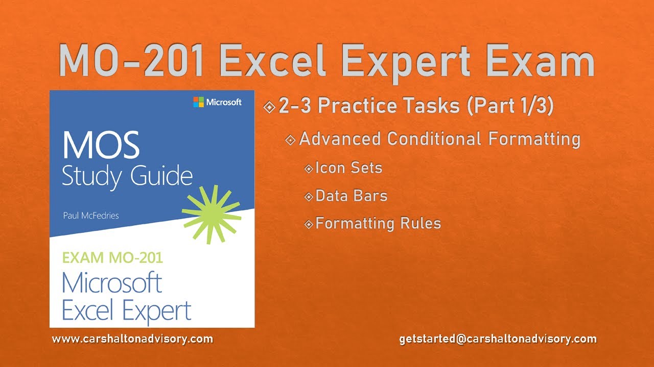 MO-201 Excel Expert Exam Review 2-3 Practice Tasks (1/3)