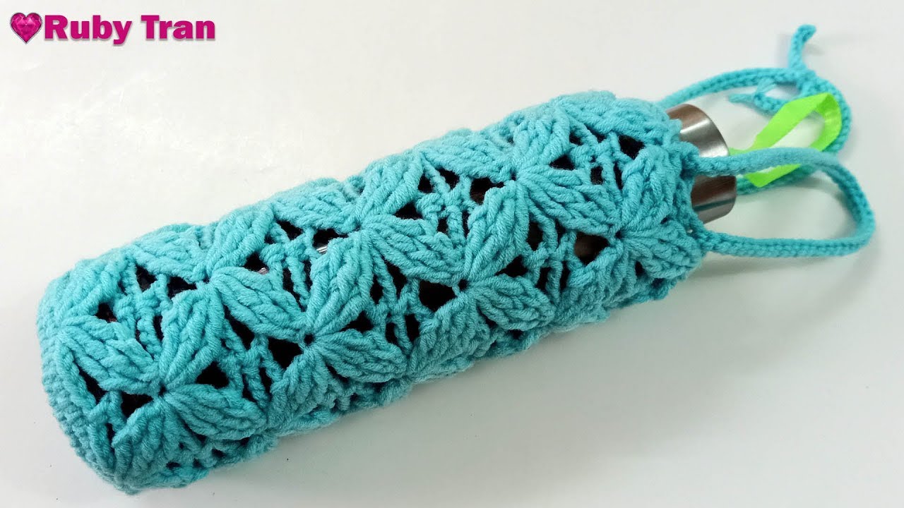Hướng Dẫn Móc Túi Đựng Bình Nước Detox | Crochet Bottle Holder Bag Handmade