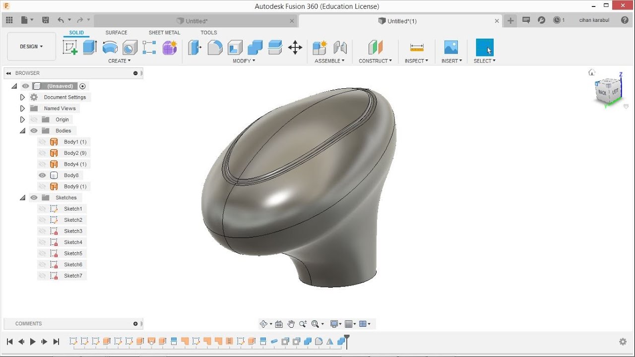 Fusion 360 Car Gear Stick
