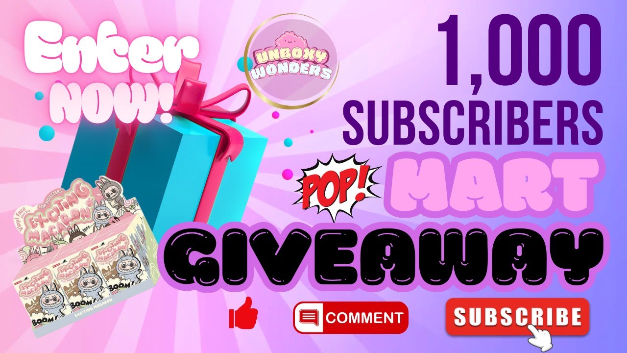 🎁FREE GIVEAWAY!+ Pop Mart Monsters Macaron Series Labubu🎉