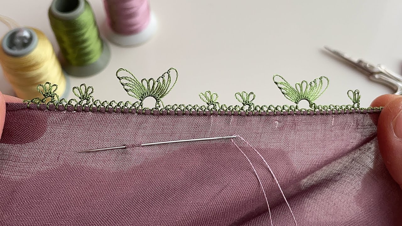 Soft renge Harika iğne oyası ! Düz yazma iğne oyası modelleri/ kolay iğne oyaları