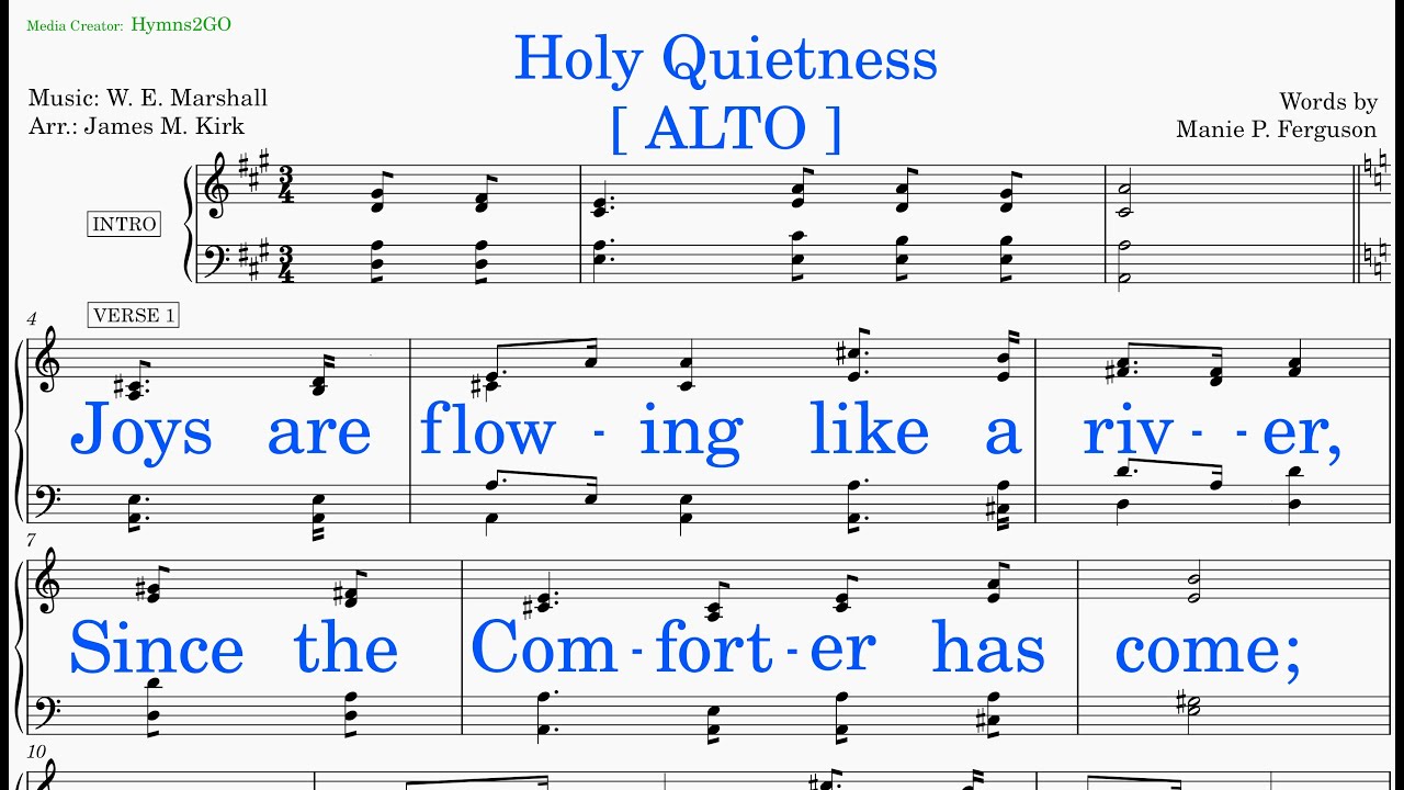 Holy Quietness (Marshall - Ferguson) [v2] Alto