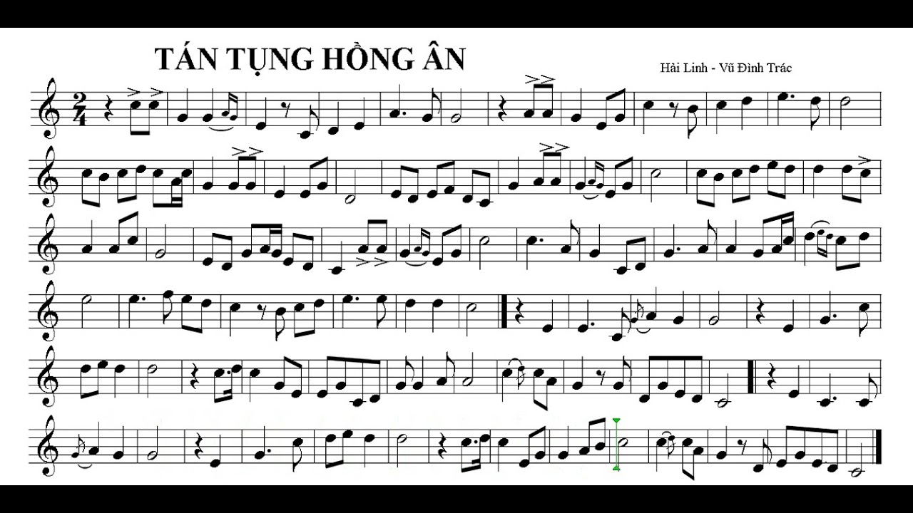 Đọc nhạc TÁN TỤNG HỒNG ÂN