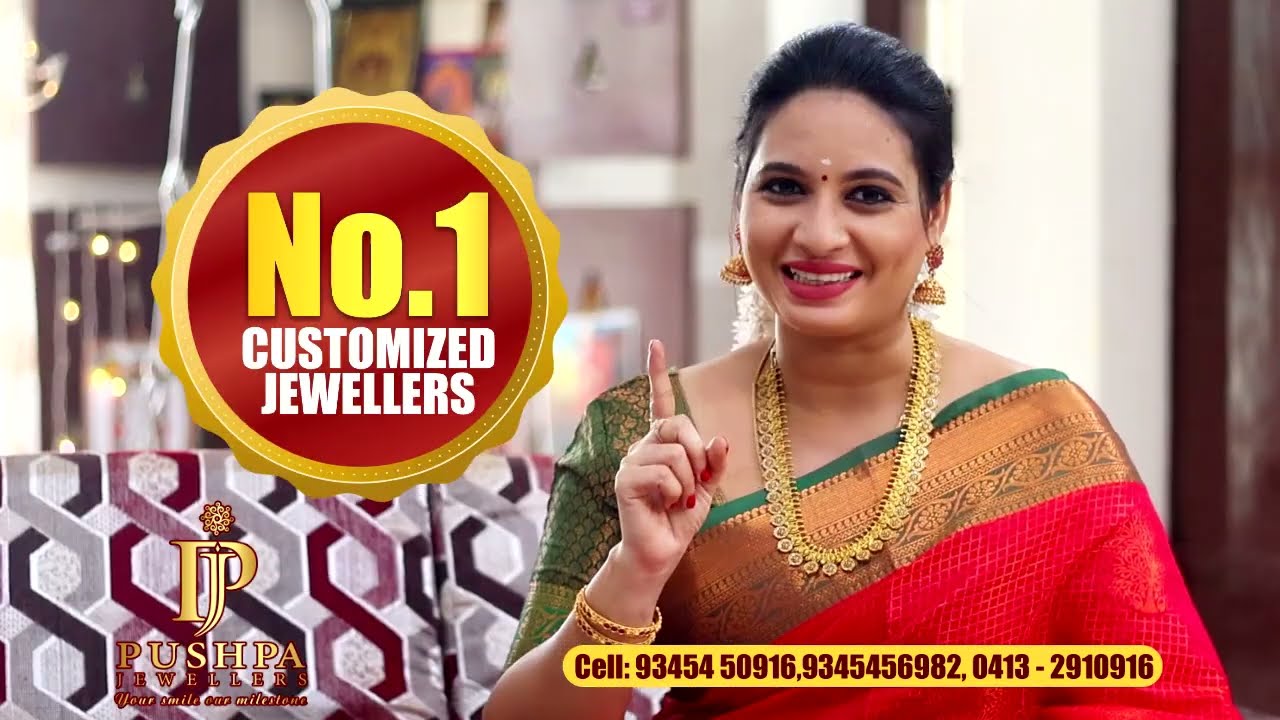 Pushpa Jewellers | No.1 Customised Jewellers in puducherry | KVB ads - 97874 64324