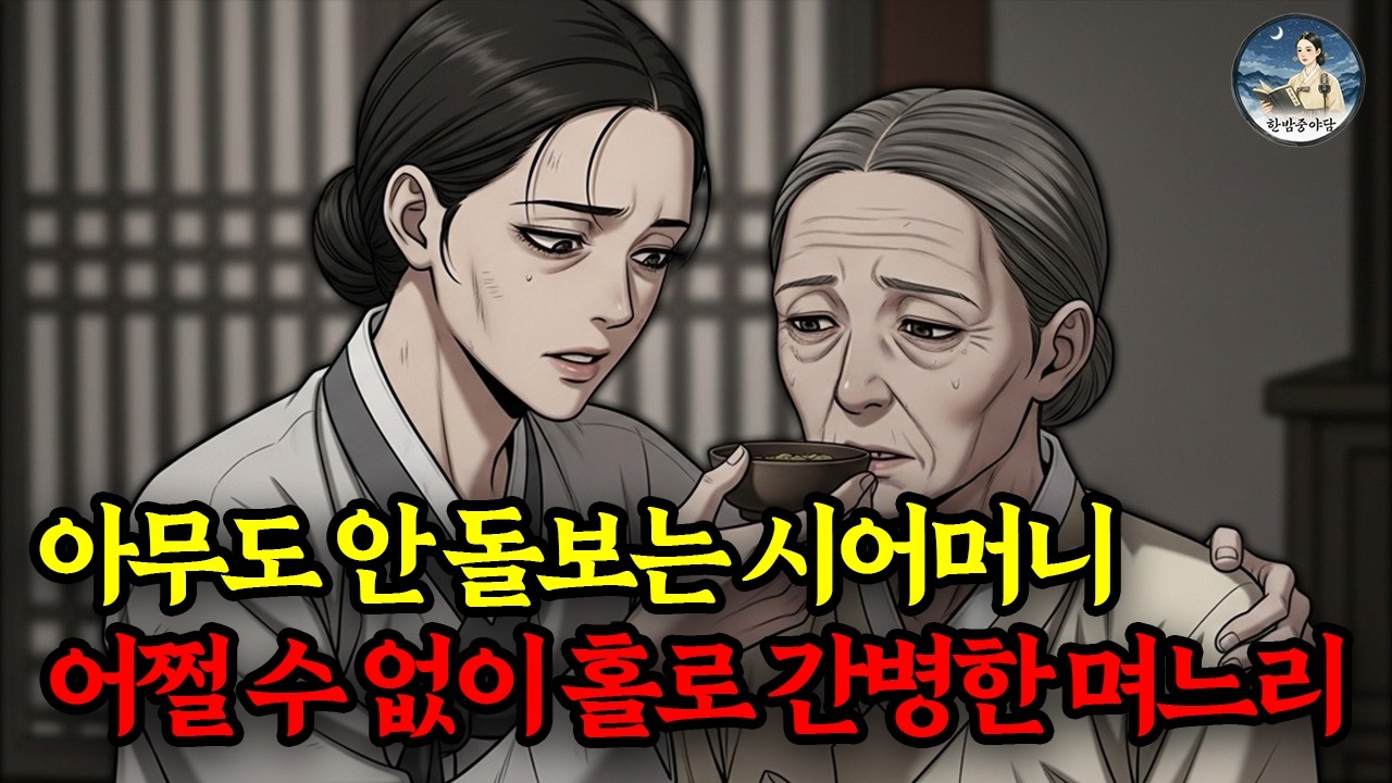 아무도 안 돌본다는 시어머니 어쩔 수 없이 홀로 간병한 며느리