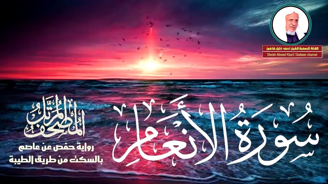 حصرياً ـ سورة الأنعام كاملة | الشيخ أحمد خليل شاهين برواية حفص بالسكت | Ahmed Khalil Shahin