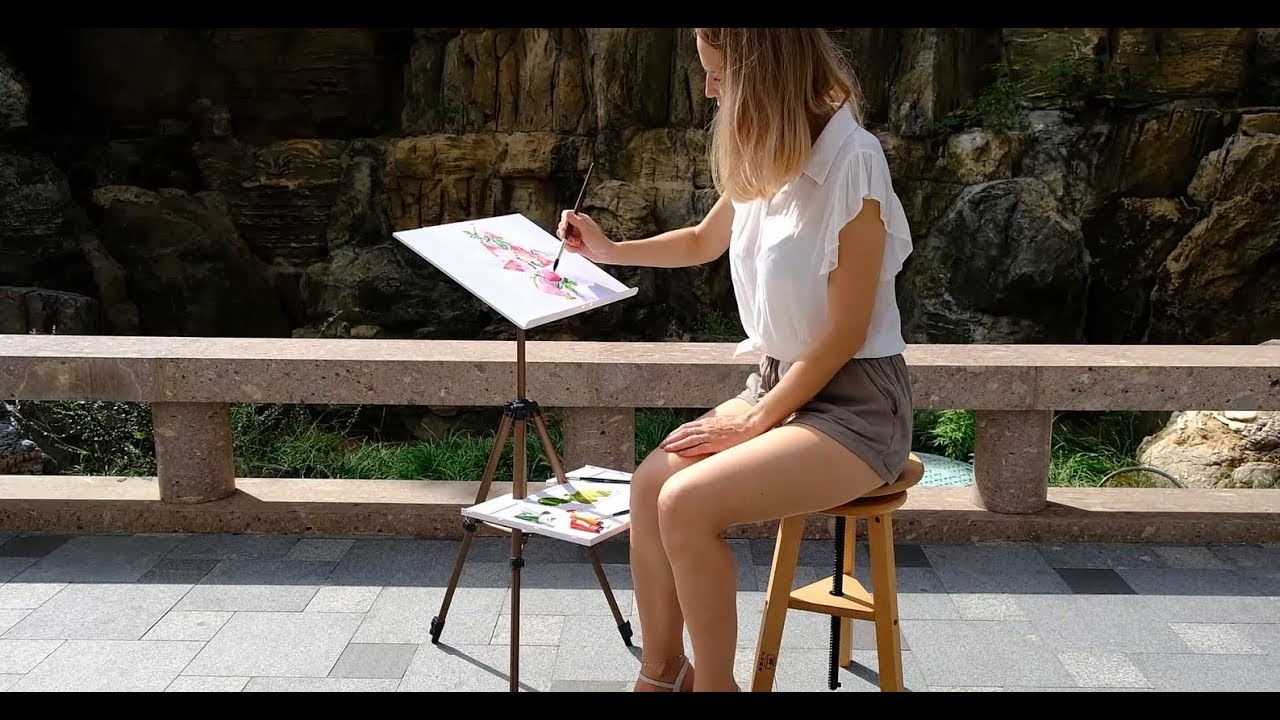 MEEDEN Artist Watercolor Field Easel And Set Up