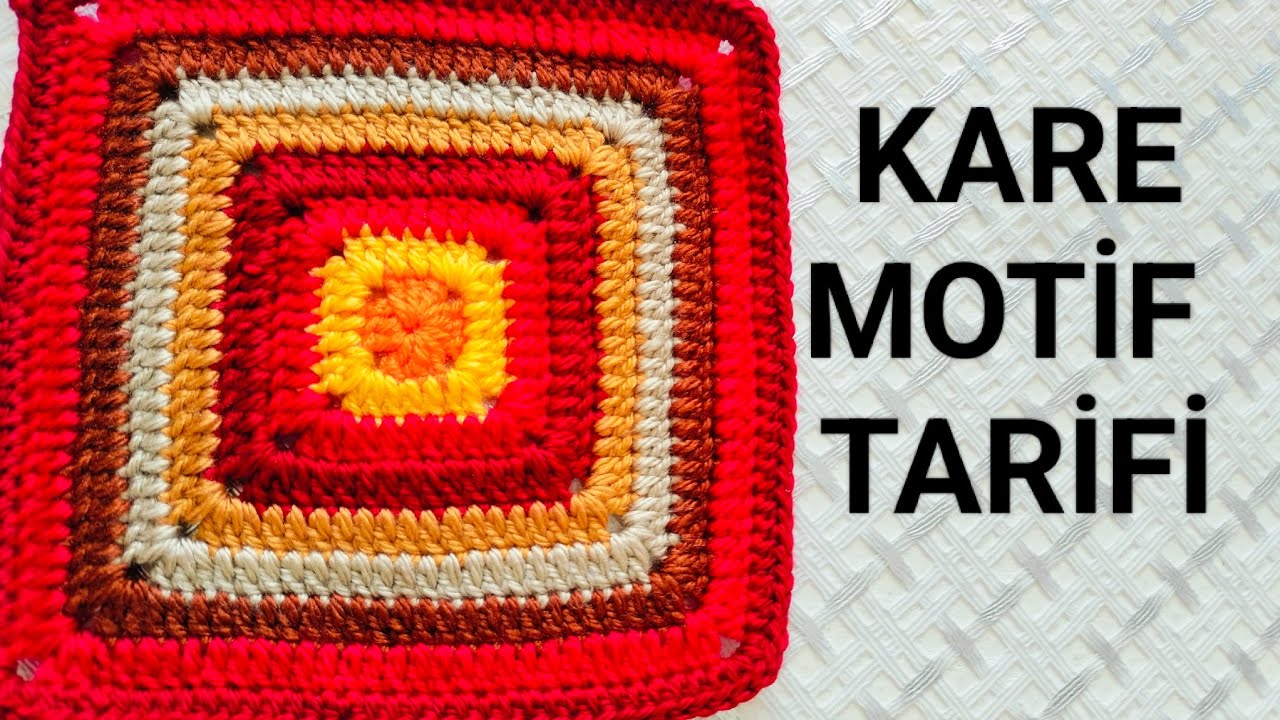 Kolay Kare Motif Tarifi 🌻