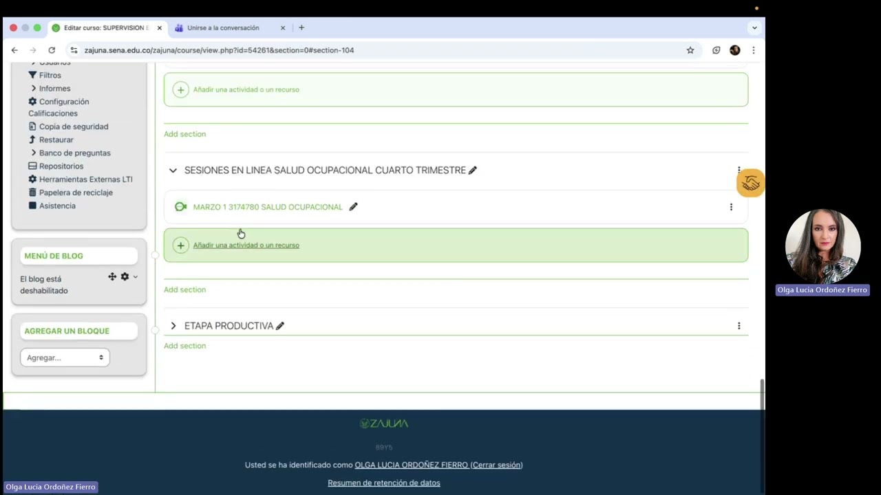 COMO CREAR SESIONES EN LINEA EN ZAJUNA