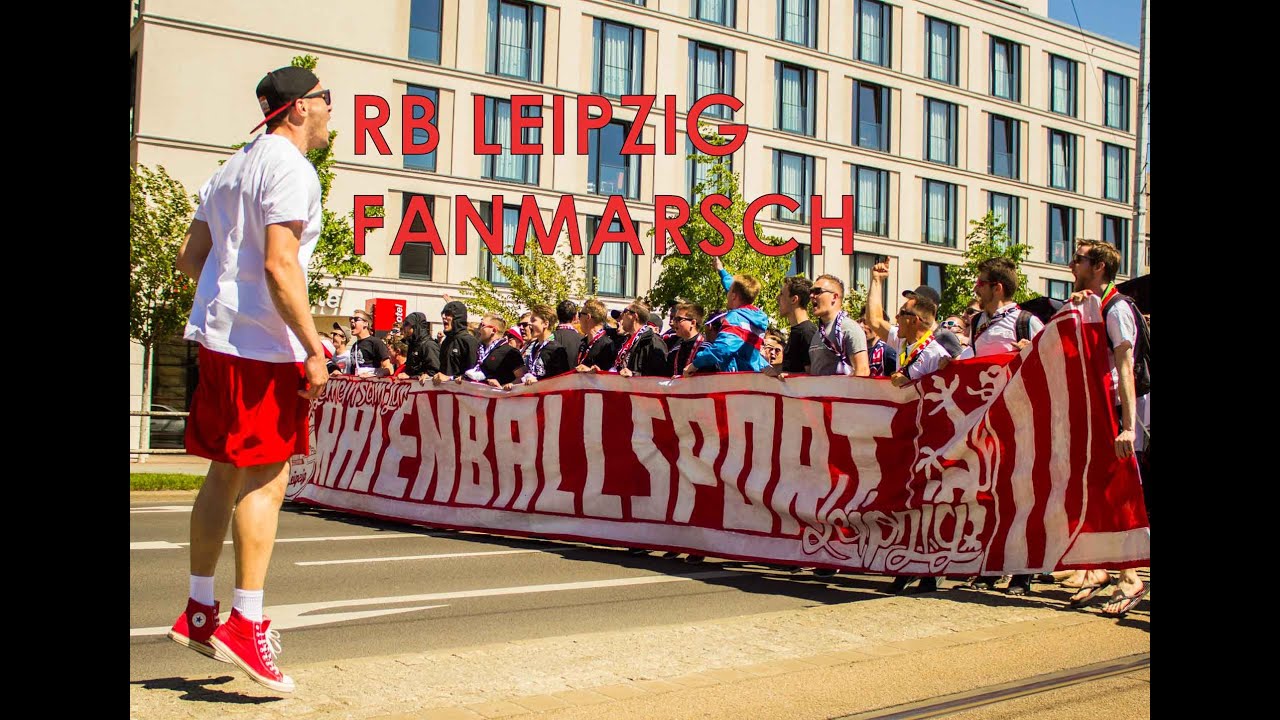 RB Leipzig Fanmarsch zum Stadion