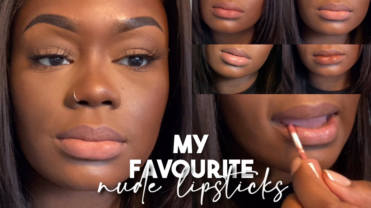 my favourite nude lipsticks for black women | mac, nyx try-on | sandraamika