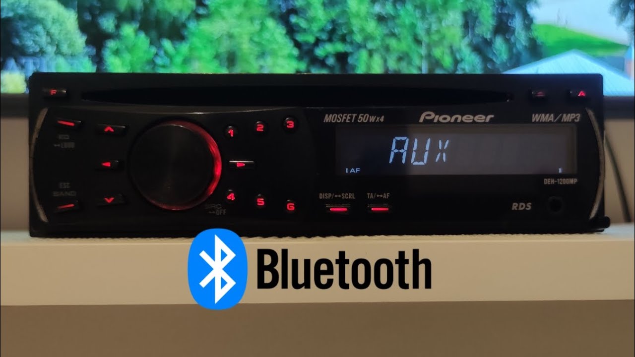 Pioneer DEH-1200MP с установленным Bluetooth модулем.
