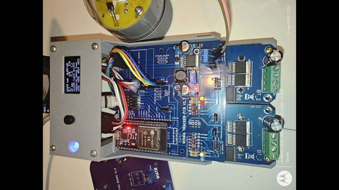 Solar Tracker Dwuosiowy sterownik śledzenia słońca z wiatromierzem, 2 axis solar tracker controller