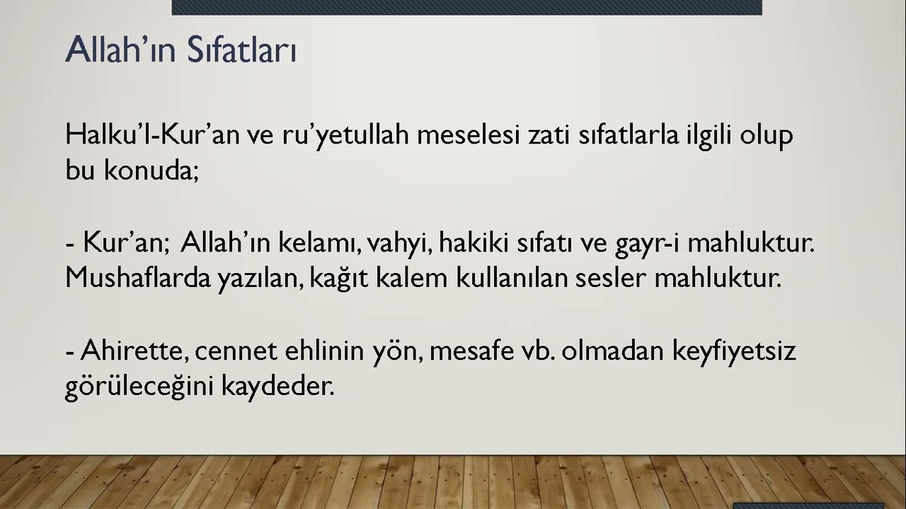 İmam-ı Azam Ebu Hanife'nin İtikadi Görüşleri - 2