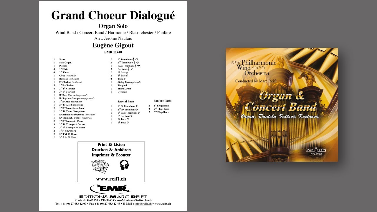 Editions Marc Reift &ndash; Eug&egrave;ne Gigout: Grand Choeur Dialogu&eacute; - for Concert Band