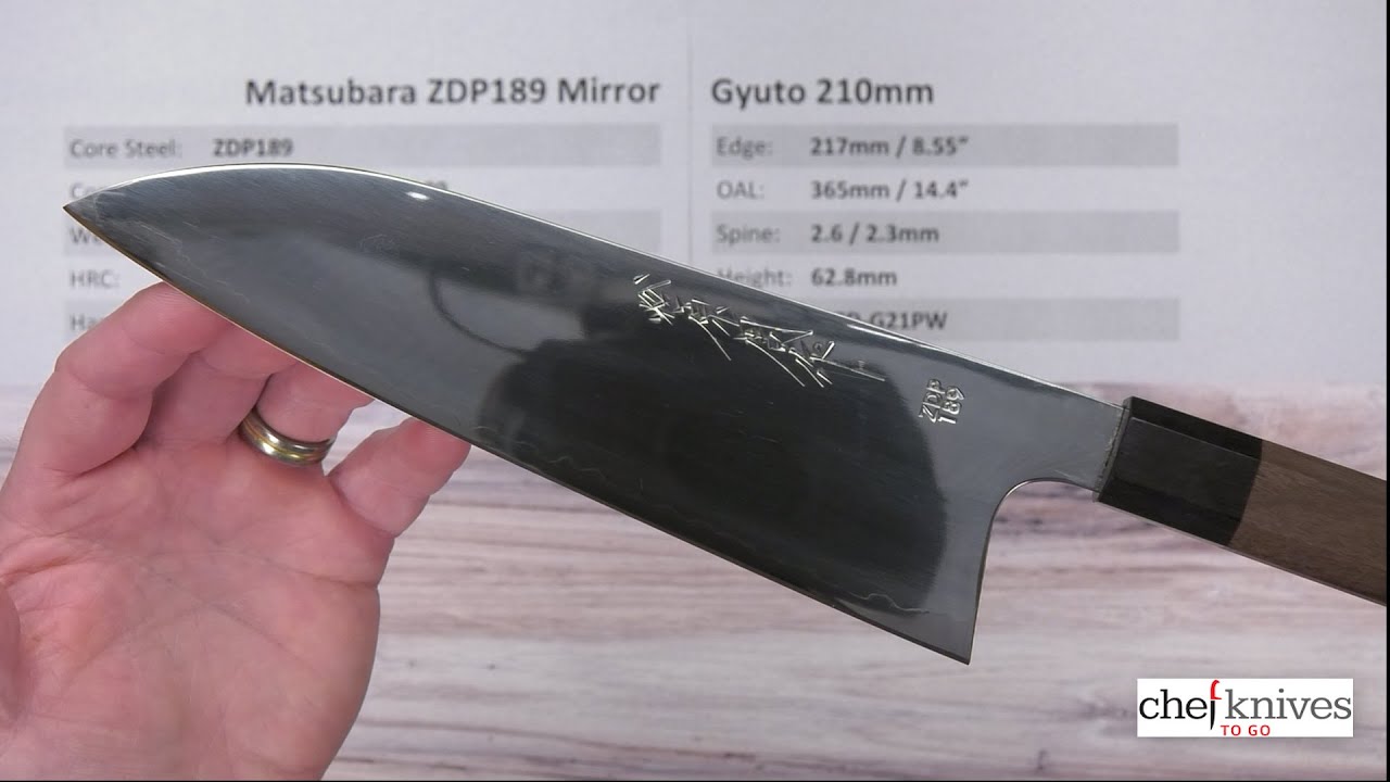 Matsubara ZDP189 Mirror Gyuto 210mm Quick Look